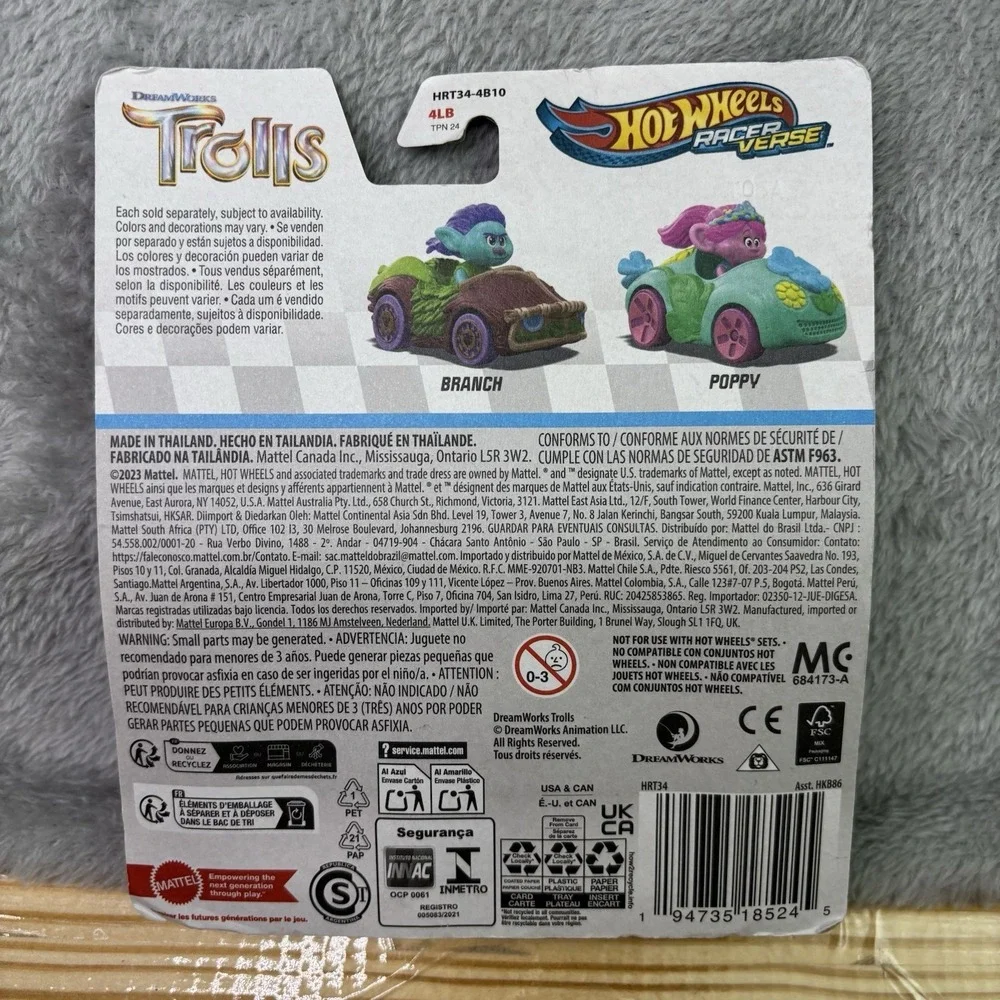 2024 Hot Wheels RacerVerse Trolls Branch 1:64 Scale NIP Mattel